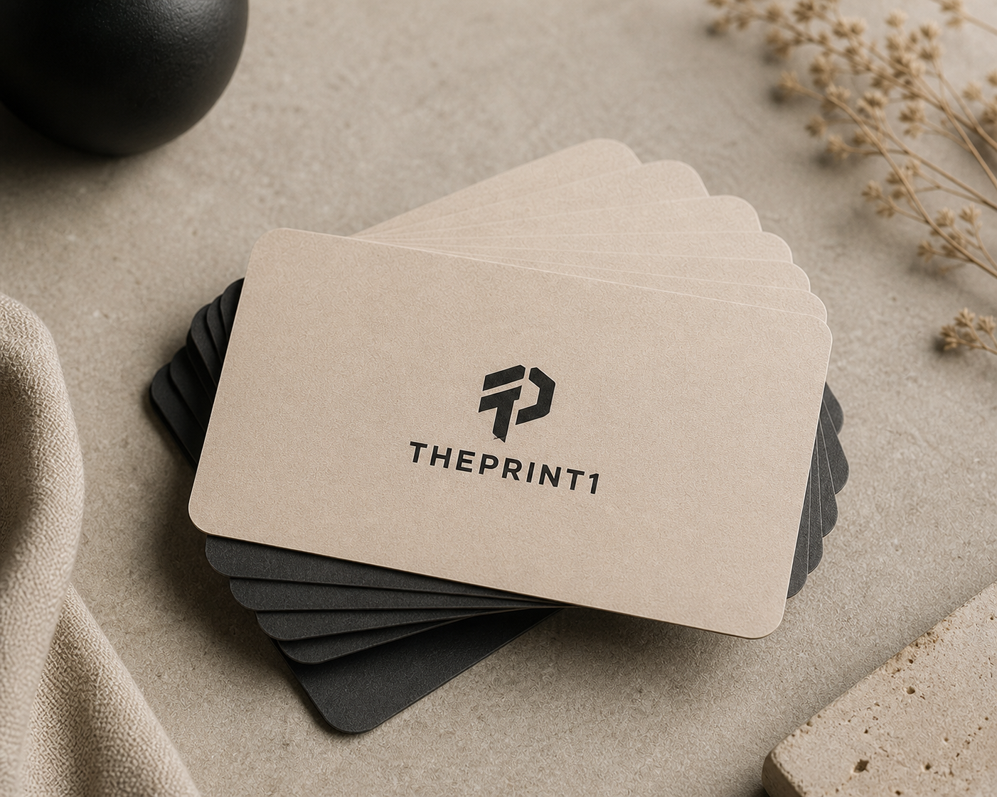 بطاقات عمل بملمس ناعم بهوية theprint1